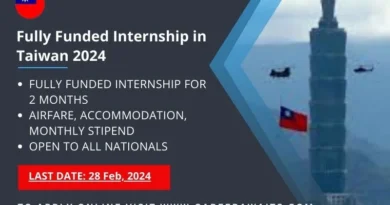 Fully Funded Internship in Taiwan 2024