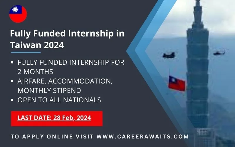 Fully Funded Internship in Taiwan 2024