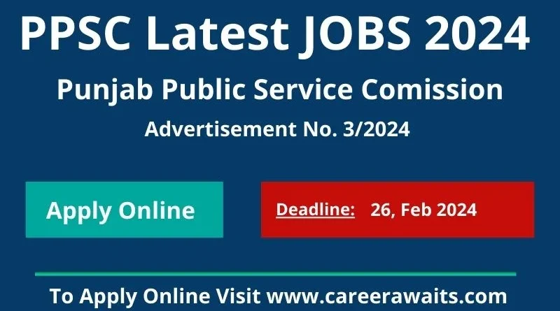 PPSC Latest Jobs 2024 - Advertisement No. 3