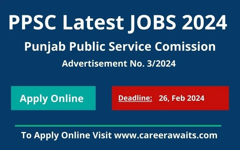 PPSC Jobs 2024 Advertisement No 3/2024| Online Apply