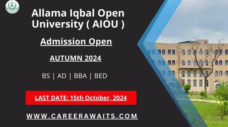 AIOU Autumn 2024 admissions